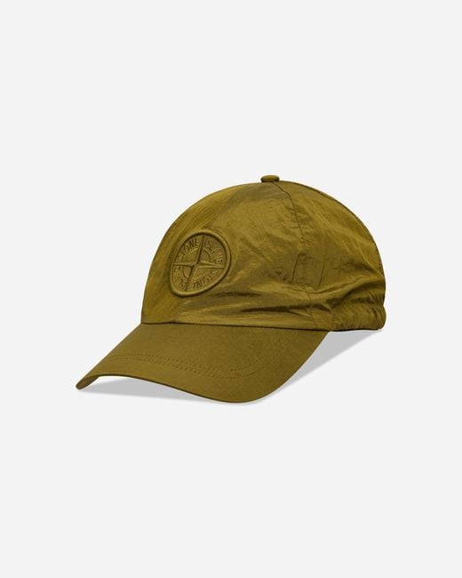 Stone Island Green Nylon Metal Cap Cactus for men