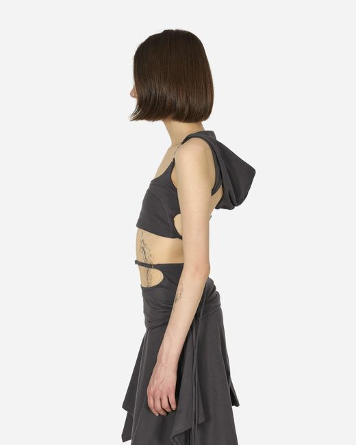 Toile Studios Black System Hooded Bra Charcoal