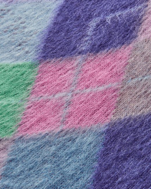 ERL Purple Argyle Mohair Vest for men