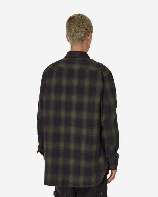 1017 ALYX 9SM Black Graphic Flannel Shirt Military for men