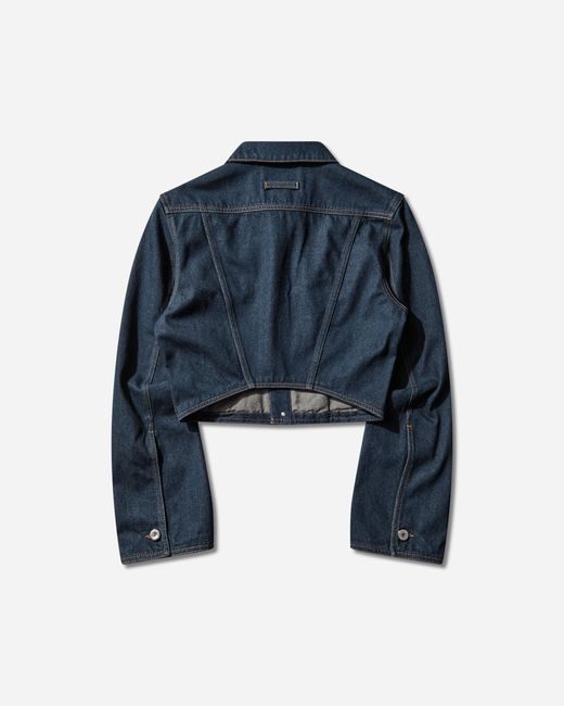 Jean Paul Gaultier Blue Women S Trompe L Œil Denim Jacket Indigo