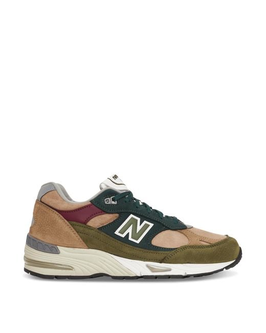 New Balance Made Uk 991 Sneakers in Green/Red (Green) for Men | Lyst