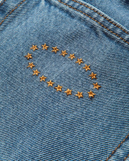 AFB Blue Men S Studded Wide Shorts for men
