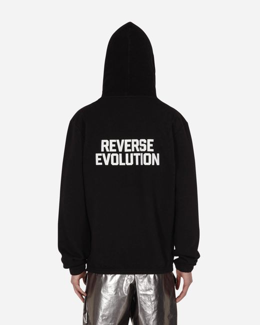 SLAM JAM Black Devo Reverse Evolution Hooded Sweatshirt for men