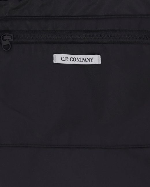C P Company Black Herringbone Logo Bag for men