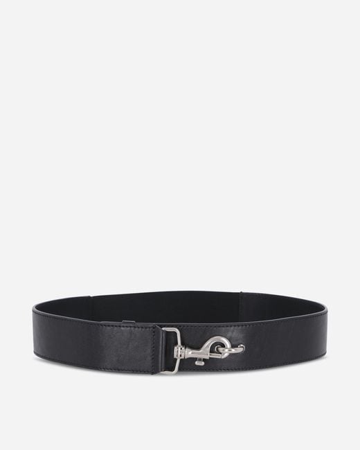 DRIES VAN NOTEN ブラック レザーベルト Dries Van Noten Elasticated Leather Belt in Black for Men | Lyst