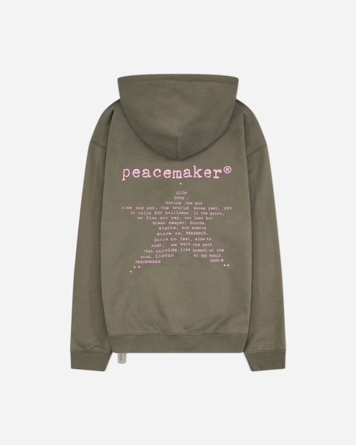 Oamc Peacemaker Green Men S Star Print Loose Fit Hoodie for men