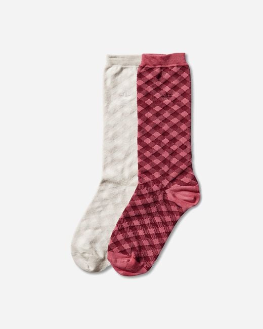 Adidas White Wales Bonner Check Socks Craft / Bliss for men