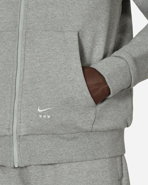 Nike Gray Mmw Full-zip Fleece Hoodie Heather for men