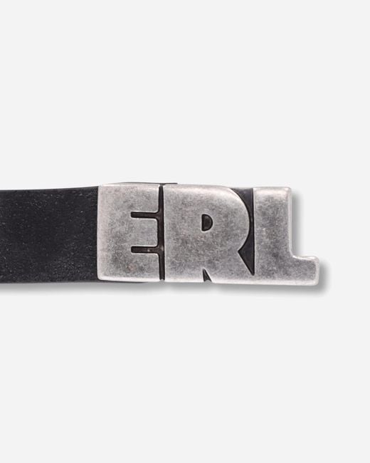 ERL White Suede Skinny Belt for men