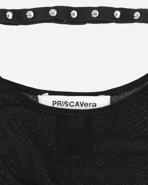 Priscavera Black Studded Thong