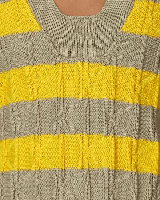 Kiko Kostadinov Multicolor Merli Twinset Vest Beige / Yellow for men