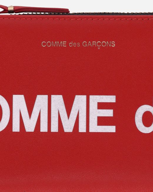 Comme des Garçons Red Huge Logo Zip Pouch for men