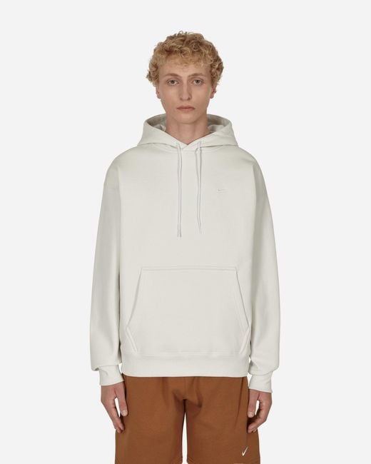 Nike Cotton Solo Swoosh Hooded Sweatshirt White for Men | Lyst UK