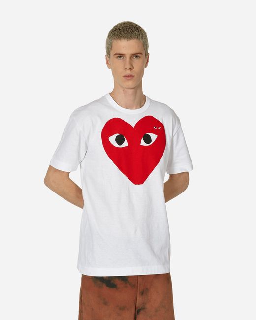 COMME DES GARÇONS PLAY White Big Heart T-shirt for men