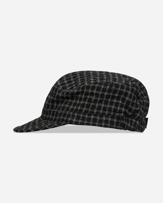 Undercover Black Wool Work Cap Check for men