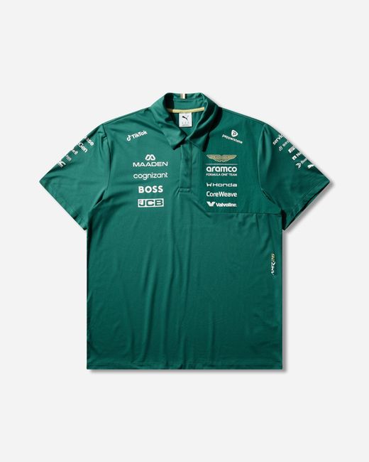 PUMA Green Aston Martin Aramco F1 Team Replica Polo Lux for men