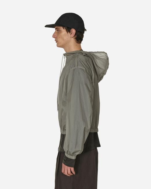 Amomento Gray Hood Shirring Jacket Light for men