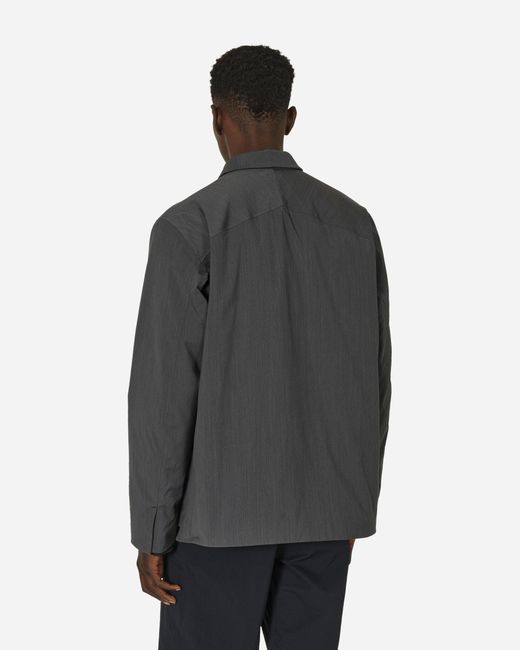 Arc'teryx Gray Field Insulated Tech Wool Overshirt Graphite Heather for men