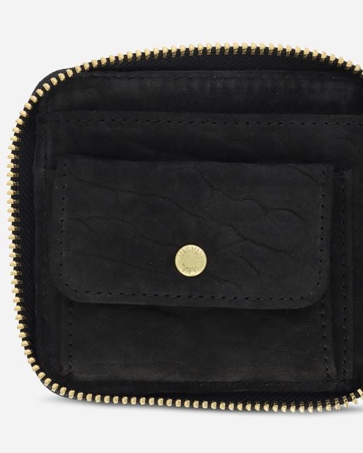 Visvim Black Suede Bi-fold Wallet for men