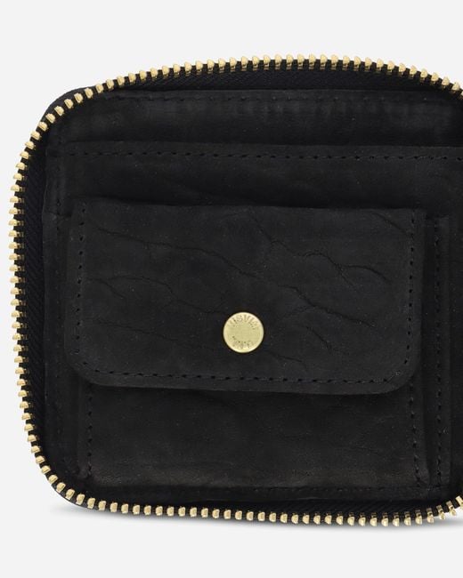Visvim Black Suede Bi-fold Wallet for men