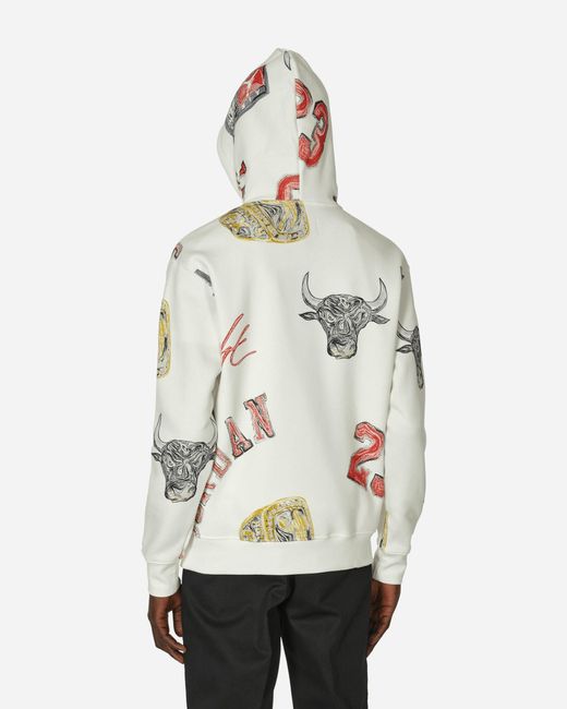 Nike White Brooklyn Fleece Hooded Sweatshirt for men