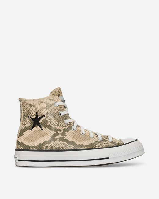 Converse Natural Stüssy Chuck 70 Snakeskin Sneakers Egret for men