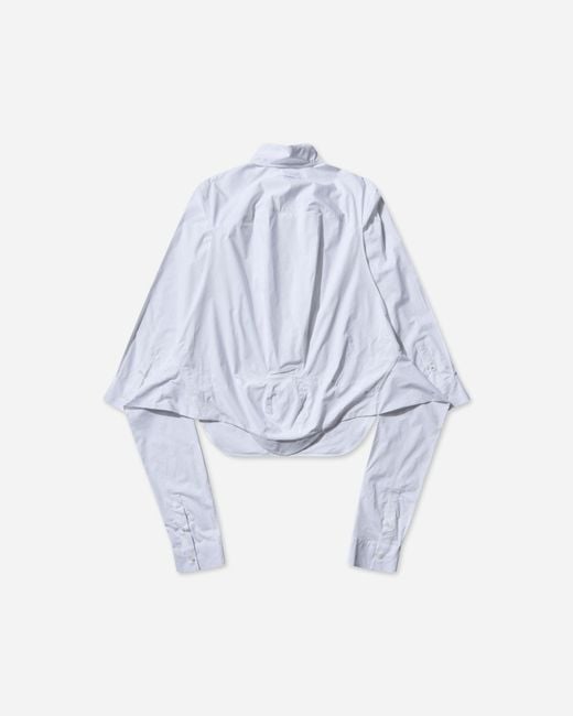 Jean Paul Gaultier White Women S Oversized Hooded Shirt