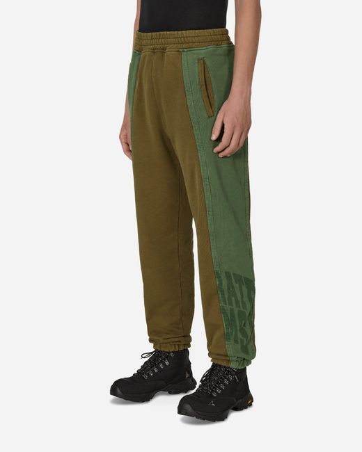 SLAM JAM Green Panel Sweatpants for men