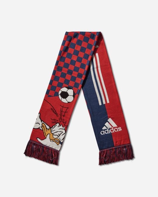 Adidas Red Brain Dead X Disney Scarf Better Scarlet / Victory Blue for men