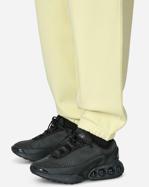 Nike Yellow Solo Swoosh Fleece Sweatpants Alabaster for men