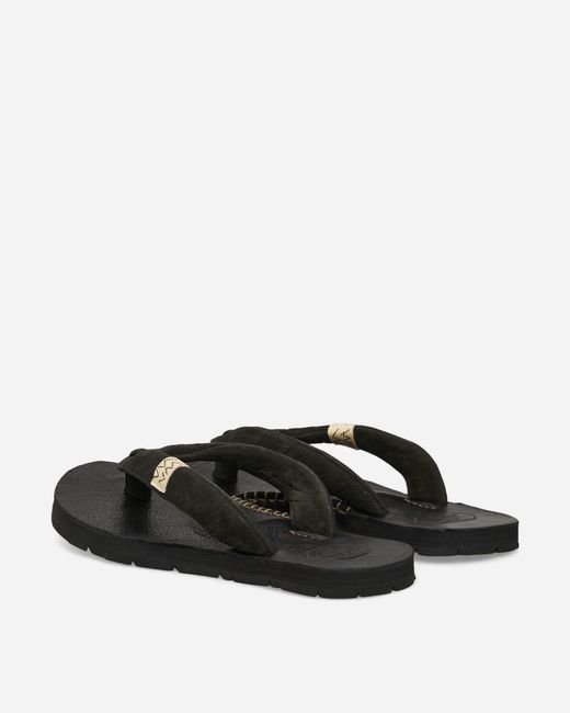 Visvim Black Lama Sandal-Folk for men