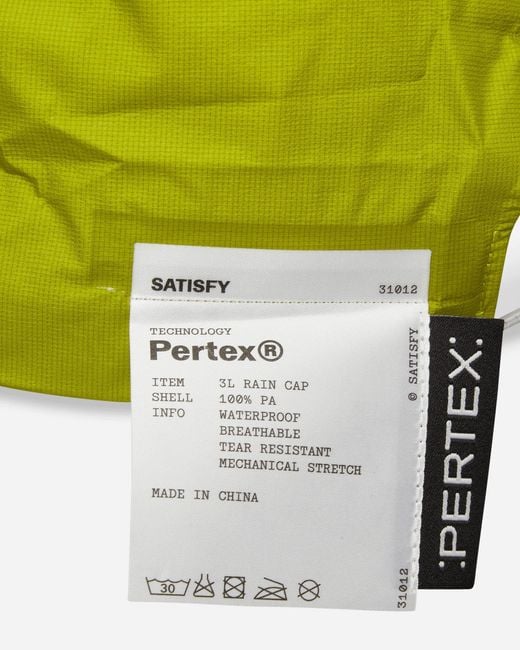 Satisfy Green Pertex 3L Rain Cap Grenoble for men