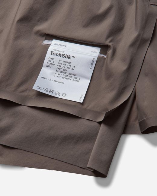 Satisfy Brown S Techsilk 3In Shorts Falcon