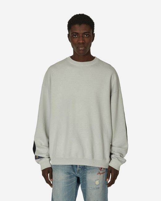 Kapital Gray Fleece Knit 2tones Remake Big Sweatshirt (bone) Ecru / for men
