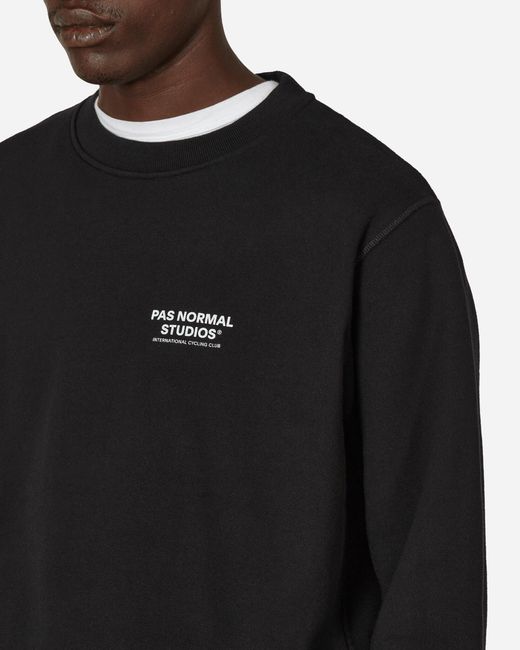 Pas Normal Studios Black Off-race Logo Crewneck Sweatshirt for men