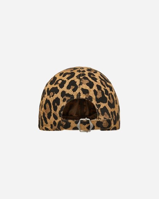 Kapital Metallic Cotton Herringbone Leopard Baseball Cap for men