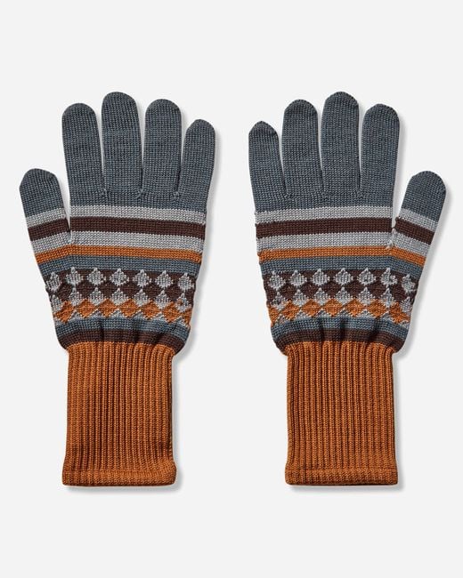Asics Multicolor Novalis Aquifolia Knit Gloves Mist / Rust for men