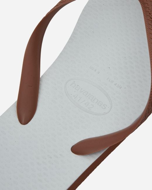 Havaianas White S Tradi 2.0 Flip Flops Rust for men