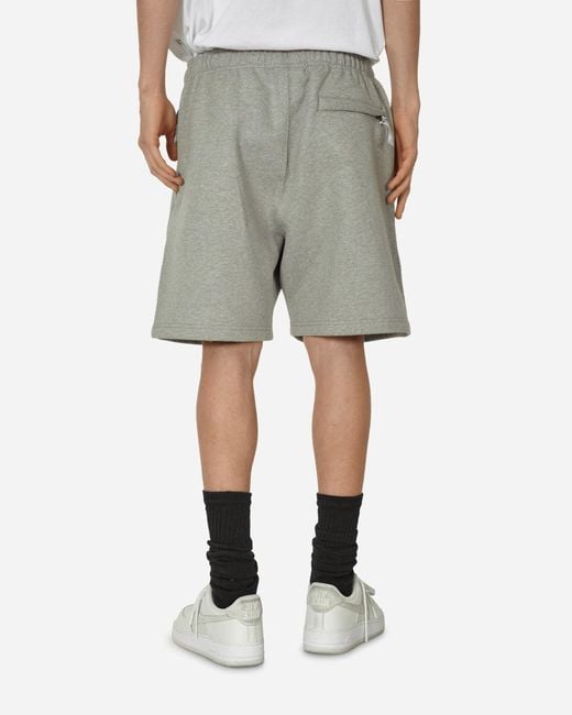 Nike Natural Solo Swoosh Fleece Shorts Grey Heather for men