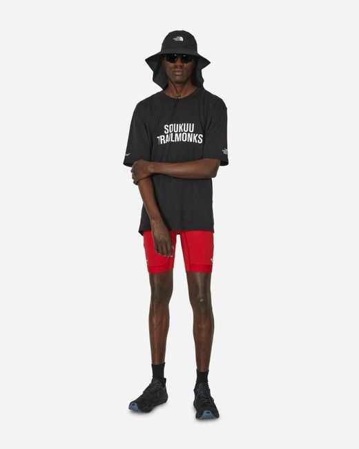 The North Face Red Undercover Soukuu Trail Run Utility Shorts Tights Chili Pepper for men