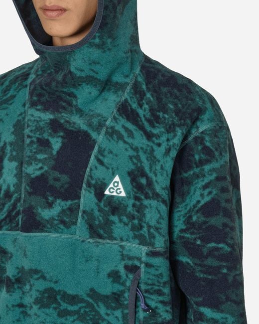 Nike Green Acg Wolf Tree All-over Print Pullover Bicoastal / Thunder Blue for men
