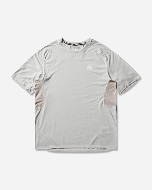 Nike Gray Men S Acg Solar Chase Dri-fit Adv Trail Running Top Grey Fog for men