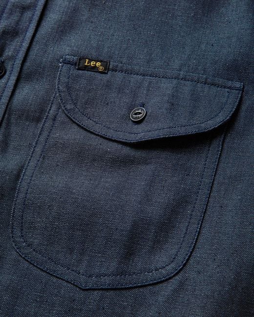 Lee Jeans Blue Men S 101 Heritage Workwear Relaxed Shirt Dry for men