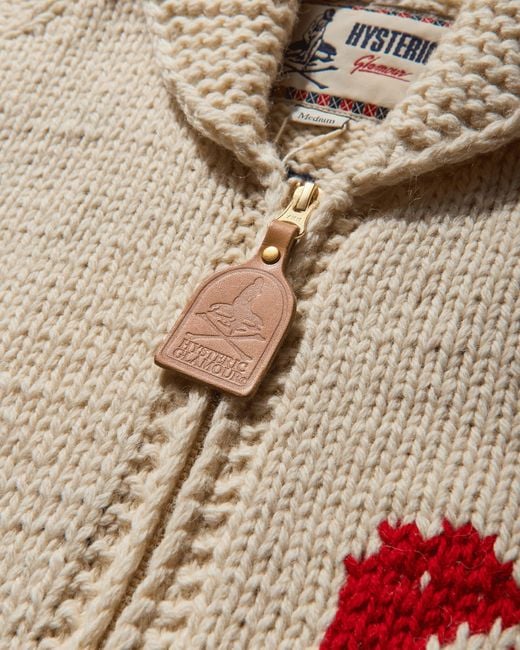 Hysteric Glamour S Multi Zip Cardigan Dirty in Natural | Lyst UK