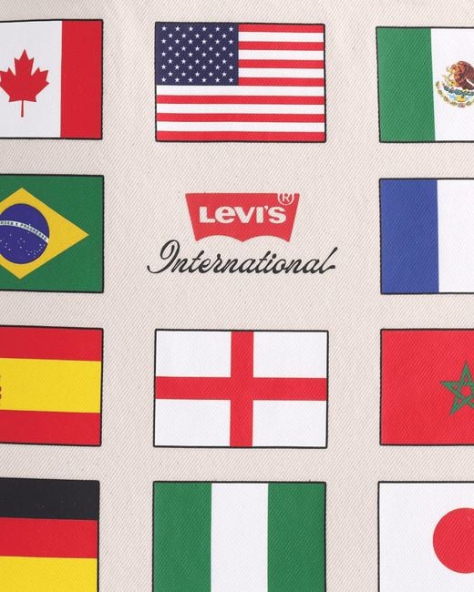 Levi's White International Football Tote Bag for men