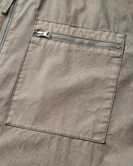 C P Company Natural Men S Cotton Plain Face Resined Zipped Lens Overshirt Fallen Rock for men