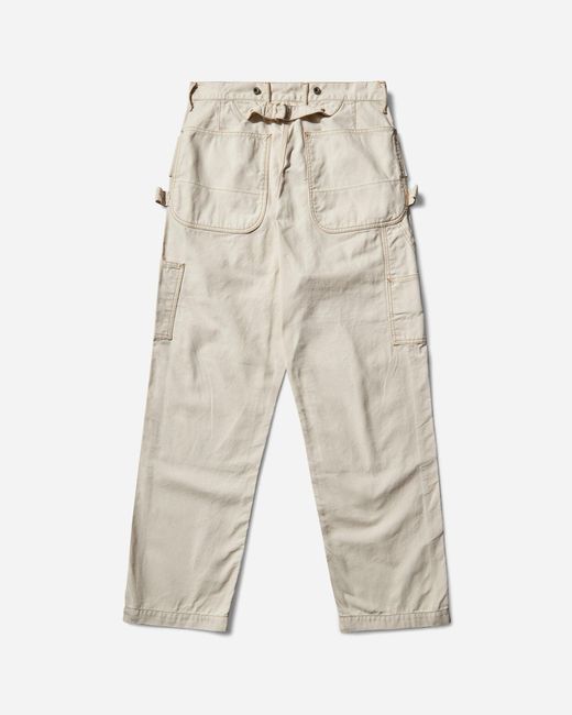 Kapital White Men S Light Canvas Lumber Pants Ecru for men