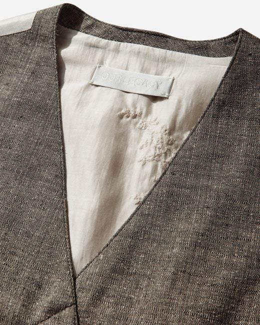 Our Legacy Gray S Base Waistcoat Deep Husk