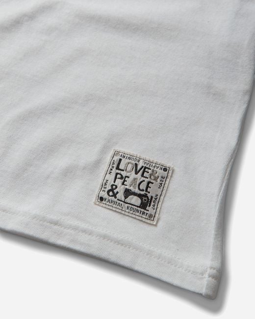 Kapital Gray S 20/-Jersey Crew Longsleeve T-Shirt (Peckish Kap) for men